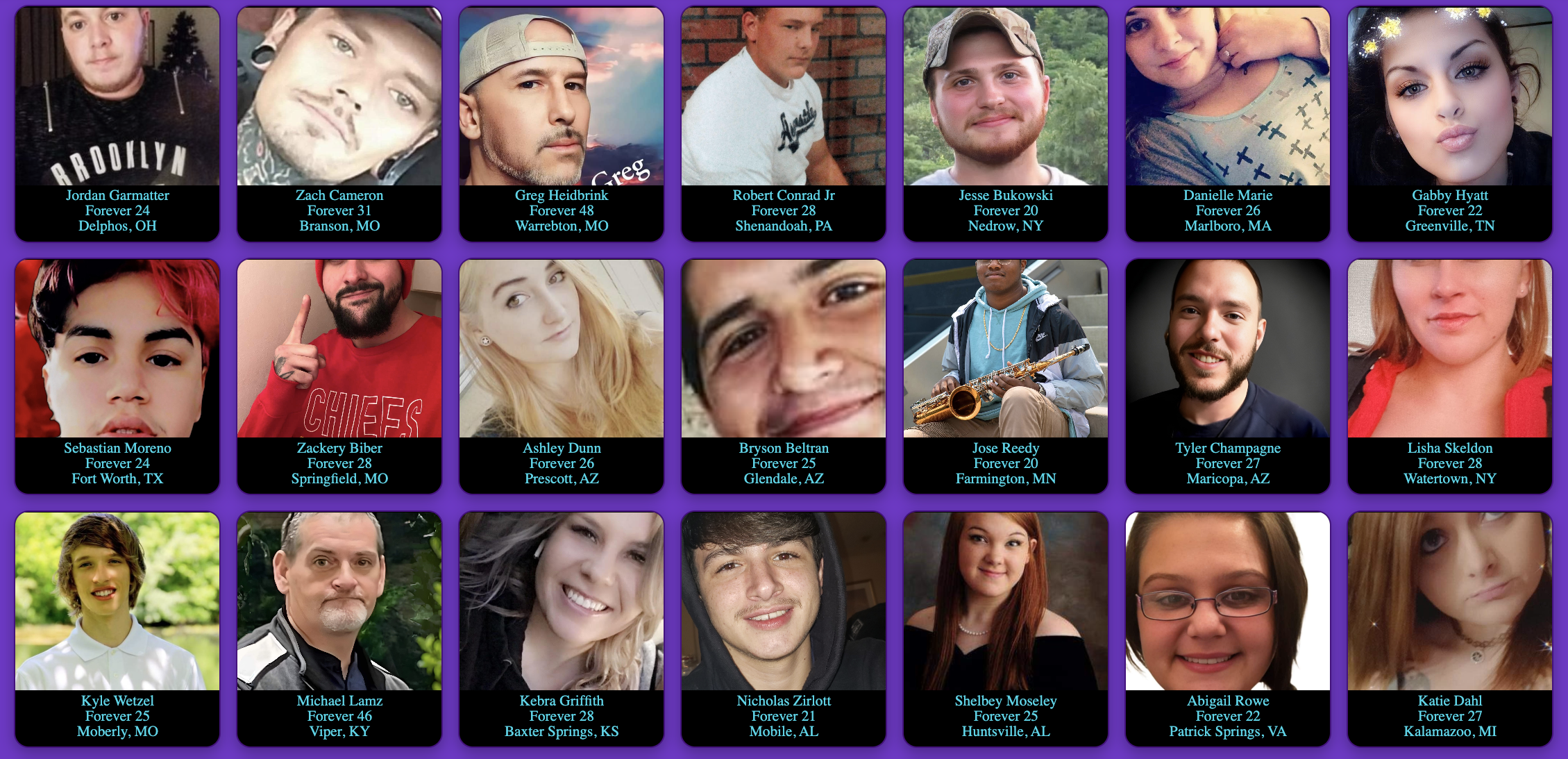 Image of APALD Website First 21 Angels on the Wall!